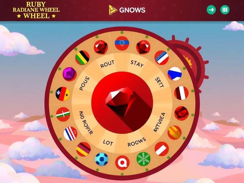 Ruby Radiance Wheel Game Interface